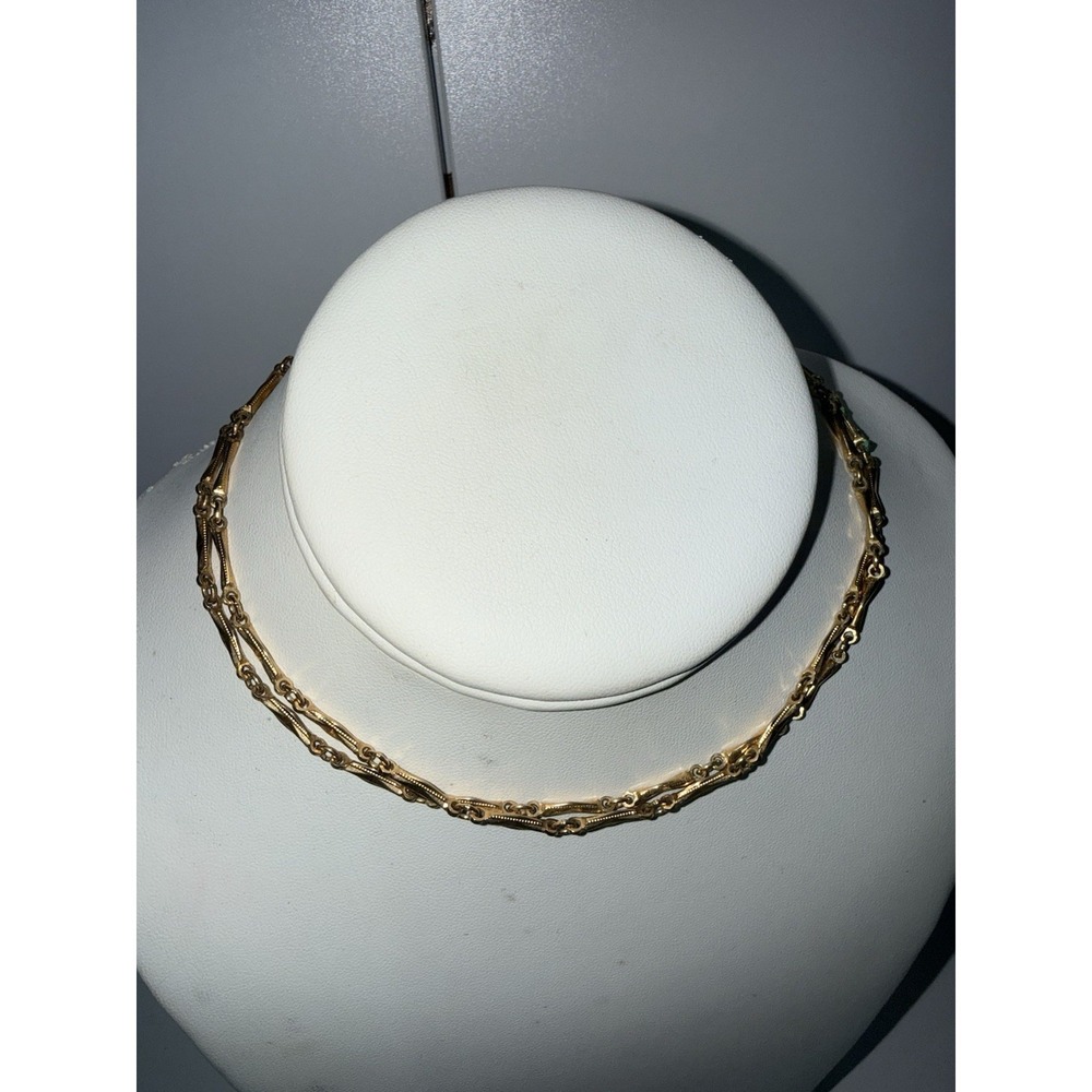 Vintage Monet Necklace Gold Tone Link Chain‎ Choker